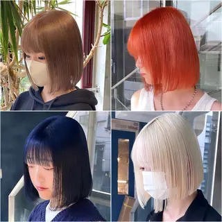 ミディアム カラー 色落ち綺麗透明感カラ /ボブ/ナカツヒカルのヘアスタイル