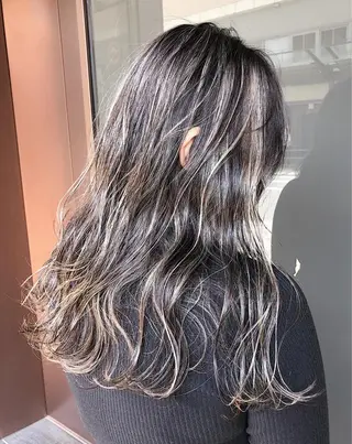 セミロング カラー ノンダメージ髪質改善 カラー💎/KURAのヘアスタイル