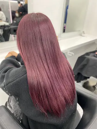 セミロング カラー 💖似合わせカラー レイヤー💖縮毛矯正のヘアスタイル
