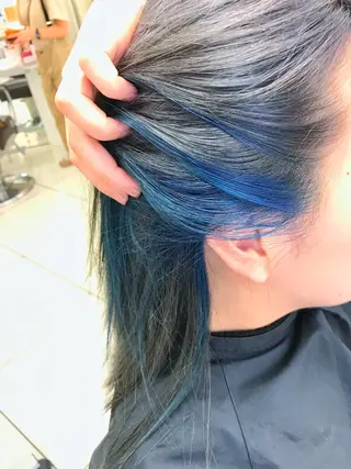 セミロング カラー 西村 文豪のヘアスタイル