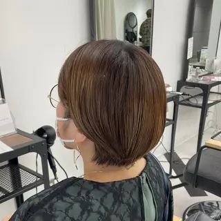 ミディアム カラー パーマ ヘアアレンジ メンズ キッズ ネイル マツエク・マツパ アイブロウ mona/ ストレートスタイル✨のヘアスタイル