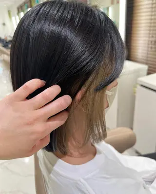 ミディアム ＡＳＨ大宮/ブリーチ 髪質改善/カラーのヘアスタイル