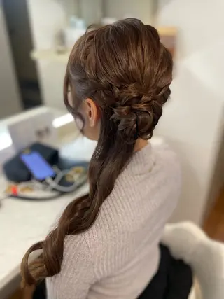 ロング 六本木0分ヘアセット ヘアメイクのヘアスタイル