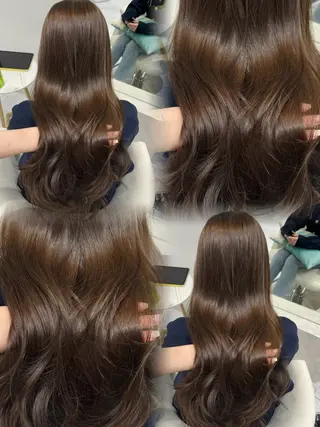 ロング カラー 𝑹𝒊𝒉𝒐🎀 名駅/大人韓国ヘアのヘアスタイル