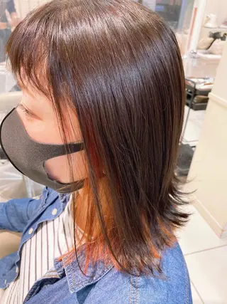 ミディアム 艶髪✨髪質改善カラー 楠本浩子のヘアスタイル
