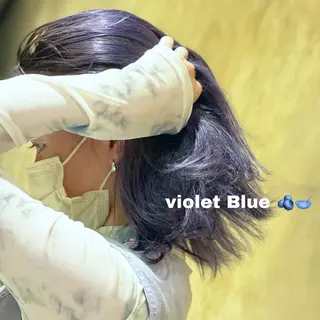ミディアム カラー ヘアアレンジ ルナ|縮毛矯正 ×デザインカラー🥝のヘアスタイル