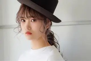 セミロング カラー パーマ ヘアアレンジ 松尾謙佑【ハイライト LEDエクステ】のヘアスタイル