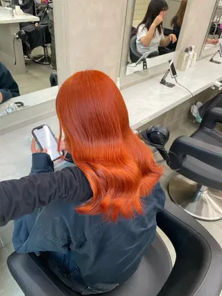セミロング カラー ヘアアレンジ 💗横浜美容室 💗HARUNAのヘアスタイル