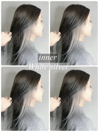 ロング 艶髪/Wカラー 蓮のヘアスタイル