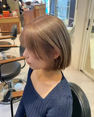 ショート カラー オリーブカラー🫒/ ハッシュカット/みゆのヘアスタイル