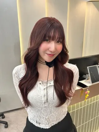 カラー 艶カラー/艶髪矯正/ レイヤー/ひなき🎀のヘアスタイル