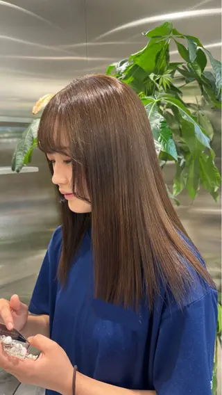 ミディアム 🩵ゆりあ ／ベージュ／ボブ🩵のヘアスタイル