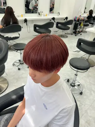 ショート カラー 💖似合わせカラー レイヤー💖縮毛矯正のヘアスタイル