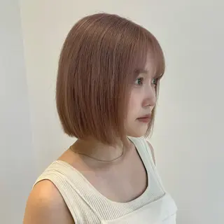 ミディアム カラー 🌼動き×透明感🩵 ハイトーン/ナナのヘアスタイル
