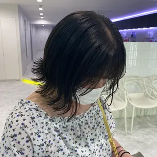 セミロング カラー ヘアアレンジ mai🍑暖色カラー /レイヤー💖のヘアスタイル