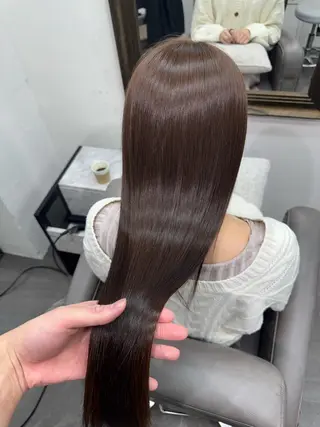 ロング ✨髪質改善美髪×🩵 艶透明感カラータイガのヘアスタイル