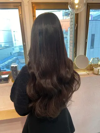 ロング カラー 新宿/韓国ヘア 中明度カラー/かやのヘアスタイル
