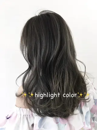 セミロング カラー ハイライトカラー＆ ダブルカラー　田口のヘアスタイル