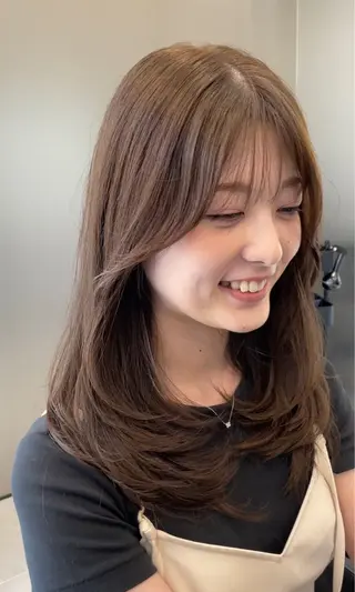 ミディアム 似合わせカット 迫留由弥のヘアスタイル