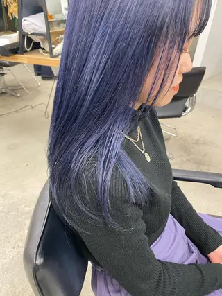 セミロング カラー パーマ ヘアアレンジ ✨艶髪✨ 奈須晴香のヘアスタイル