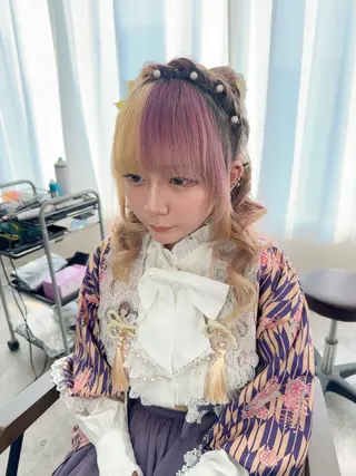 ロング ヘアアレンジ NANOHA エクステ・ヘアセットのヘアスタイル