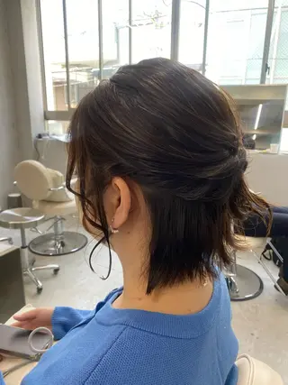ショート カラー ヘアアレンジ Kaho/大阪心斎橋 ボブ/レイヤー/艶髪のヘアスタイル