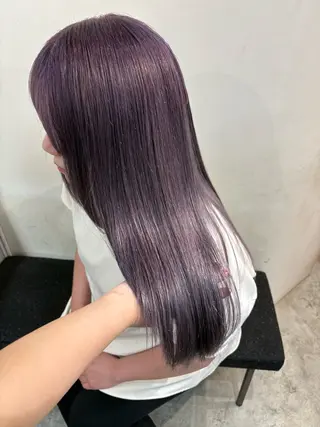 セミロング カラー 🫐寒色系カラー 🫐ヤマナカリリカのヘアスタイル