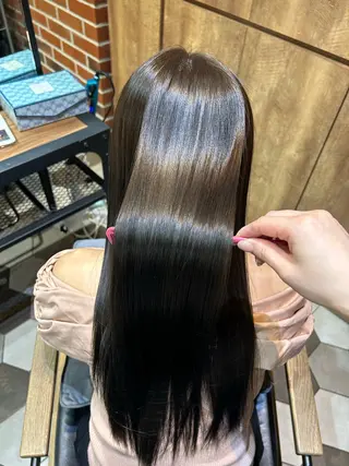 ロング カラー ninaアイドル前髪 ×透明感🎀のヘアスタイル