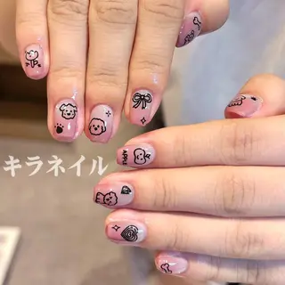 ネイル 🎀kira 長さだし💗モチ最高のネイルデザイン