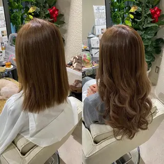ロング カラー🩵エクステ 人気No1💓ばんりのヘアスタイル