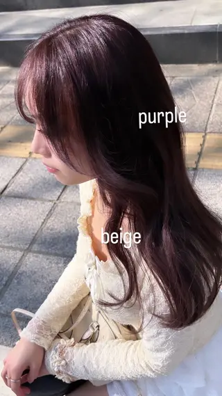 ロング カラー 🍓ハイトーンカラー 🎀nene🍓のヘアスタイル