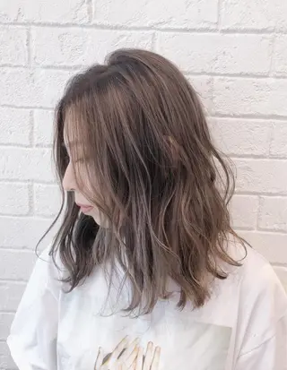 ミディアム カラー ノンダメージ髪質改善 カラー💎/KURAのヘアスタイル