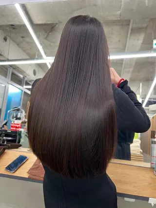 ミディアム カラー パーマ ヘアアレンジ 【全席個室サロン】 NUMBER 天王寺のヘアスタイル