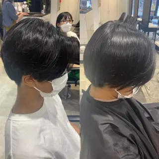 パーマ ヘアアレンジ メンズ 新宿⌇韓国風ヘア ⌇透明感カラーのヘアスタイル