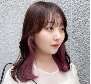 ミディアム 🎀モテ暖色× エクステ🎀あかりのヘアスタイル