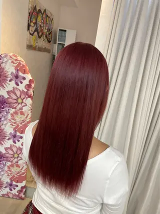 セミロング カラー 安井まゆ _Box mico.のヘアスタイル