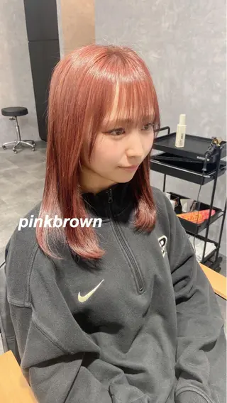 セミロング カラー プルエクステ/インナ ーカラー🦊はるなのヘアスタイル