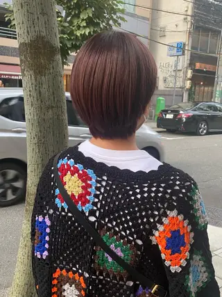 ショート カラー ヘアアレンジ 韓国好き🇰🇷 美容師MIKUのヘアスタイル