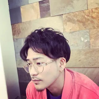 パーマ メンズ 佐々木 浩之のヘアスタイル