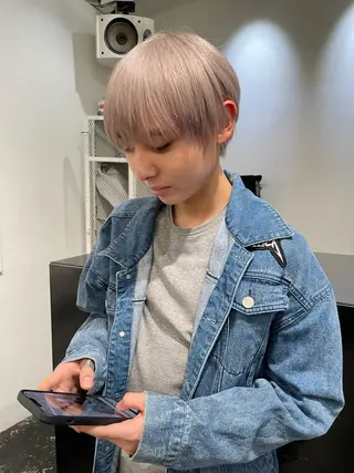 ショート カラー パーマ ヘアアレンジ メンズ キッズ ネイル マツエク・マツパ アイブロウ 艶ハイトーン/ヘア アレンジAYAKAのヘアスタイル