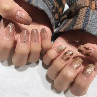 ミディアム カラー ネイル chihiro 小路ネイルのネイルデザイン