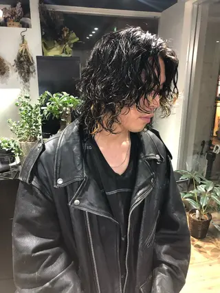 セミロング カラー パーマ ヘアアレンジ メンズ 💎髪質改善特化💎 RUITOのヘアスタイル
