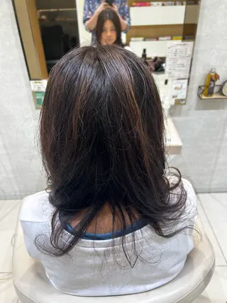 ミディアム カラー 縮毛矯正&髪質改善 西野のヘアスタイル
