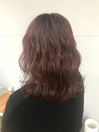 セミロング カラー lani ブリーチ /ダブルカラーのヘアスタイル