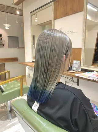 セミロング カラー rinrin 天文館のヘアスタイル