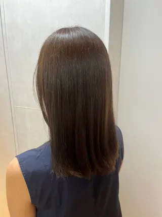カラー ひなこ♡縮毛矯正/ 艶カラー🤍透明感のヘアスタイル