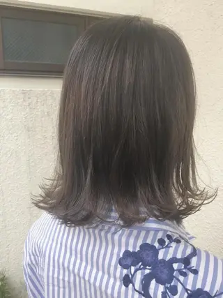 ミディアム カラー パーマ 【白髪ぼかし 専門GBG】自由が丘のヘアスタイル