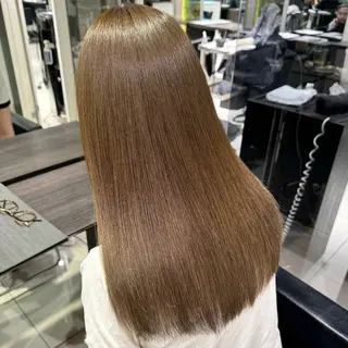 セミロング カラー ヘアアレンジ ブリーチなしカラー /新百合ヶ丘/安形翔のヘアスタイル