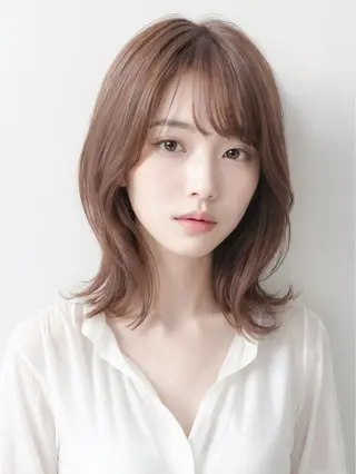 ミディアム 5 Noble ct .町田美容室のヘアスタイル