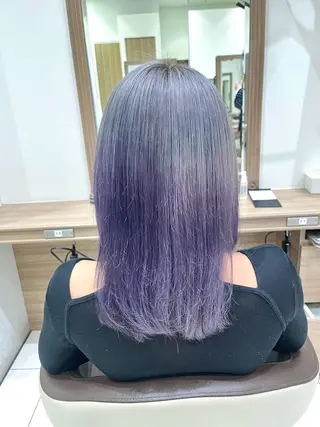 セミロング カラー 🐈‍⬛SARA🎀 縮毛矯正のヘアスタイル